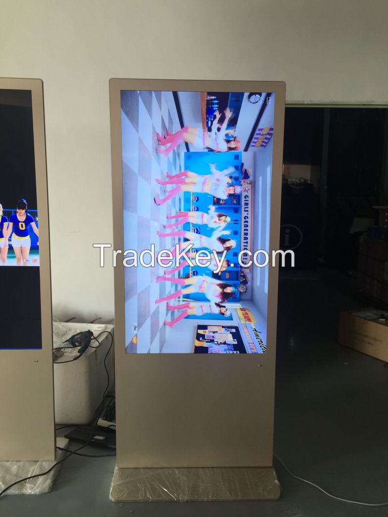 55" ultra thin lcd advertising display , android network kiosk panel , interactive display