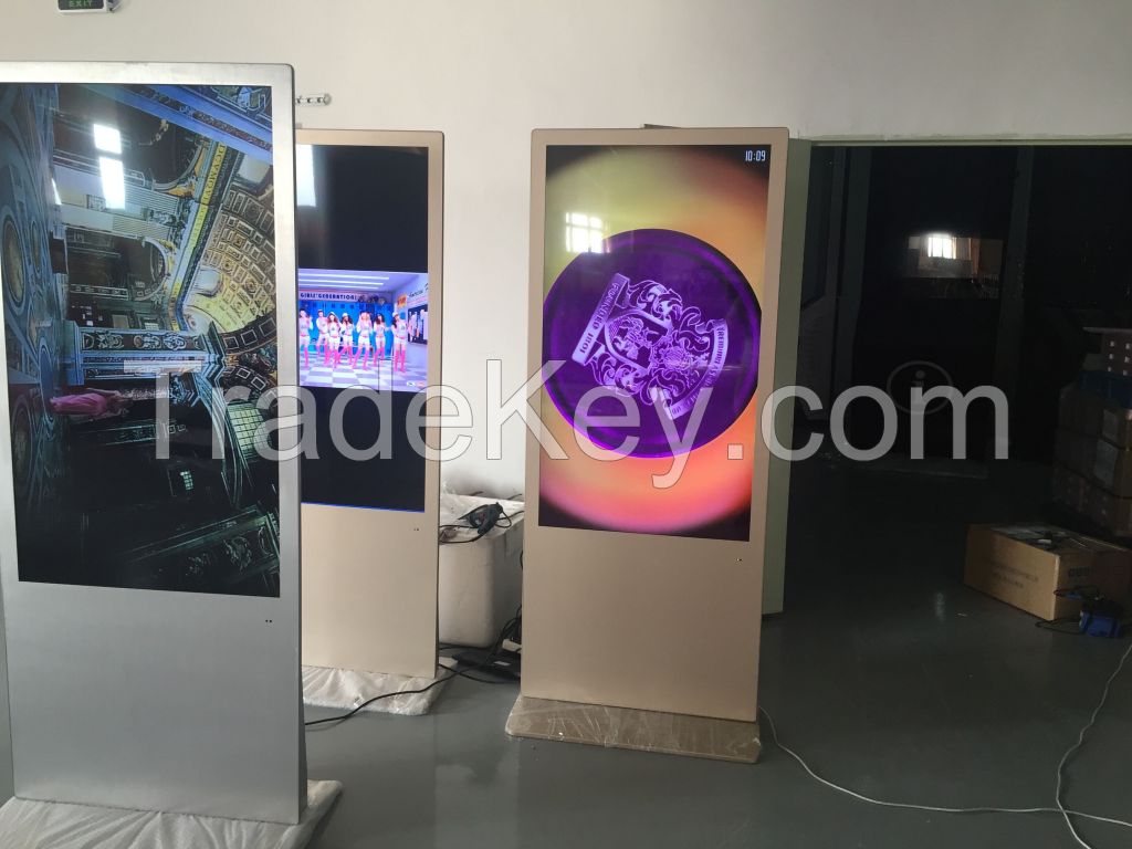 55&quot; ultra thin lcd advertising display , android network kiosk panel , interactive display