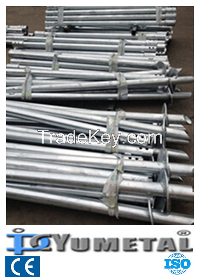 Extendable Pulldown Zinc Coated Ground Screw Anchor