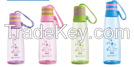 whole sale promotional gifts plastic water bottle with nylon belt