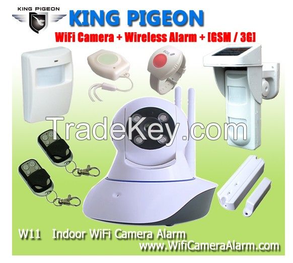 Wireless Indoor Wifi Camera Alarm + GSM /3G W11