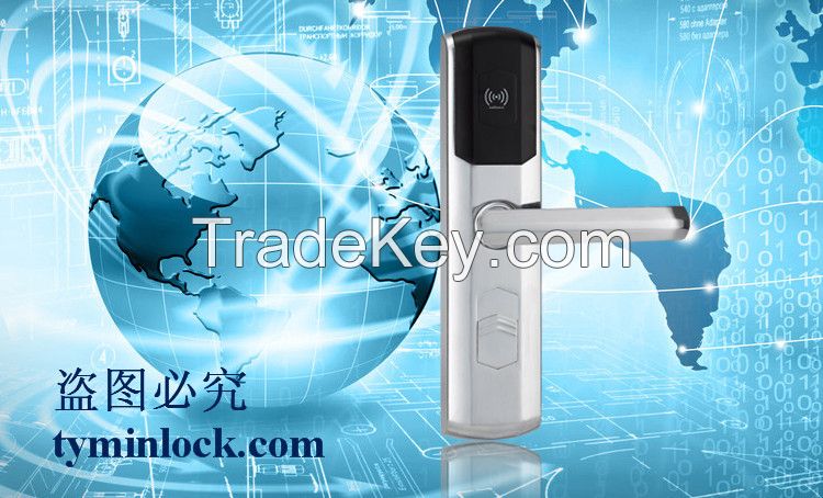 Stainless Steel Hotel RFID Card Reader Door Lock