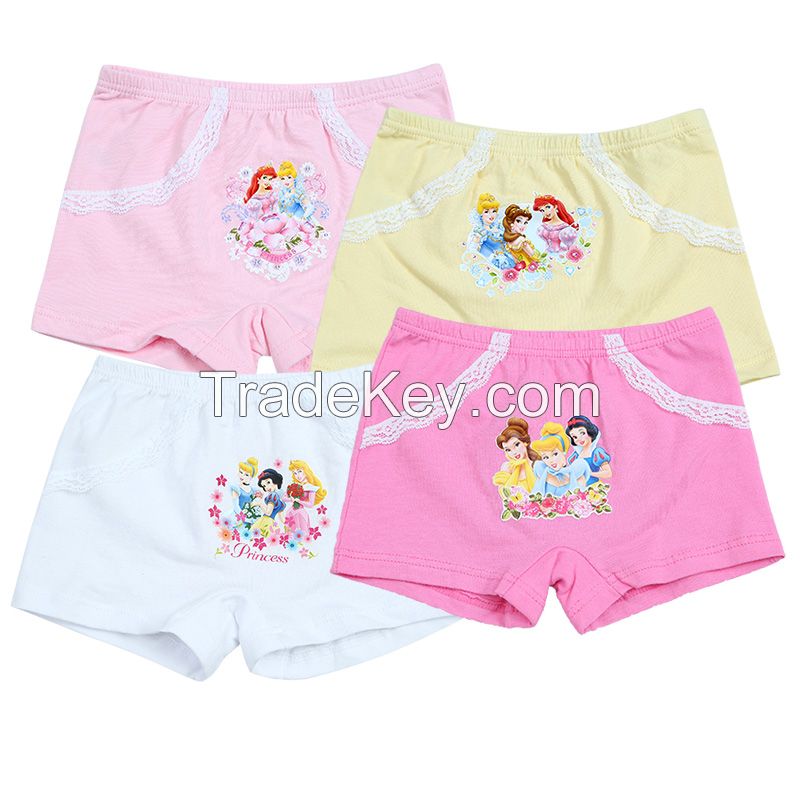 Lovely princess print girls' panties girls brief