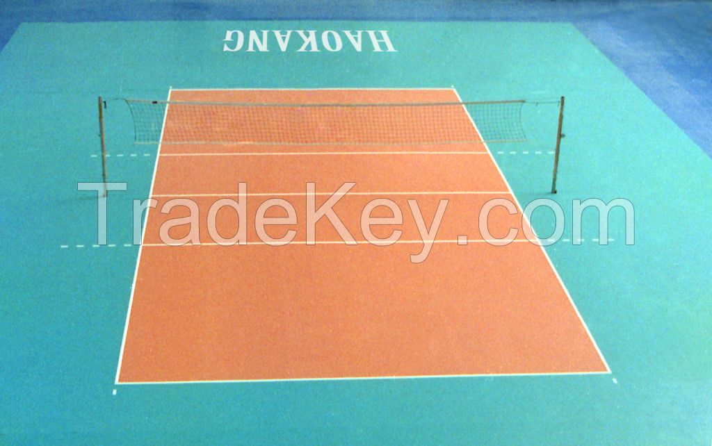 thick volleyball floors,blue+orange