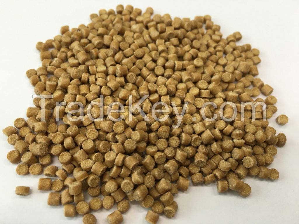 WPC pellet (granule) for extrusion molding.