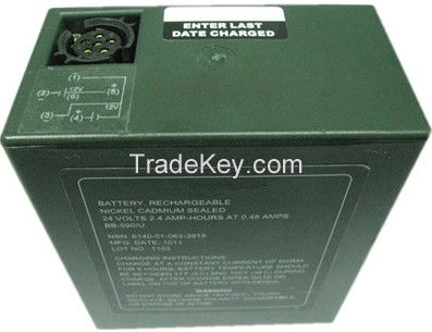 BB590U rechargeable Ni-Cd military battery pack