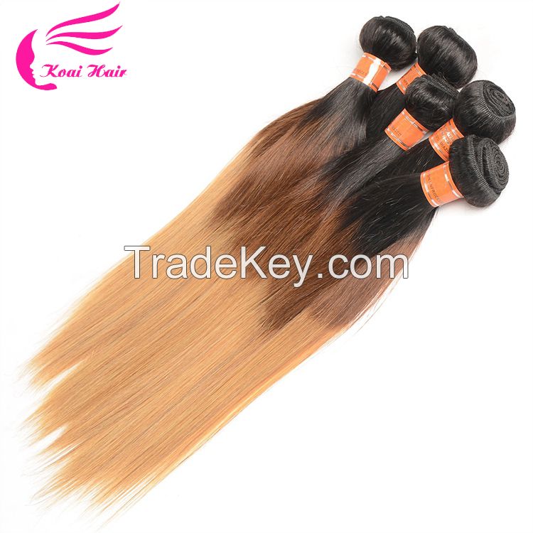 2016 Xuchang Wholesale Real Brazilian Hair 3 Tone Ombre Cheap Remy Human Hair Weave, Brazilian Hair Bundles