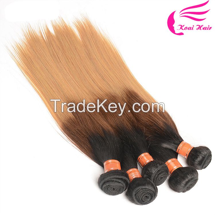 2016 Xuchang Wholesale Real Brazilian Hair 3 Tone Ombre Cheap Remy Human Hair Weave, Brazilian Hair Bundles