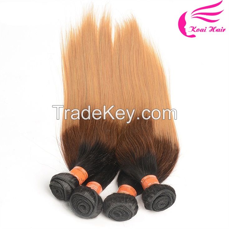 2016 Xuchang Wholesale Real Brazilian Hair 3 Tone Ombre Cheap Remy Human Hair Weave, Brazilian Hair Bundles