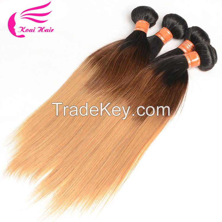 2016 Xuchang Wholesale Real Brazilian Hair 3 Tone Ombre Cheap Remy Human Hair Weave, Brazilian Hair Bundles