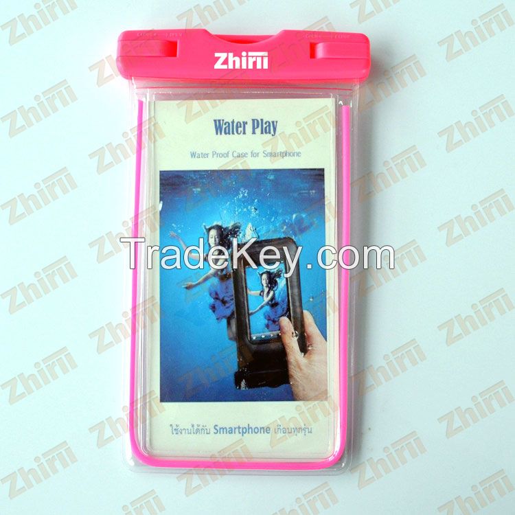 zhirii hot new products imported TPE + PVC material waterproof case, mobile phone PVC waterproof bag for cell phone cases
