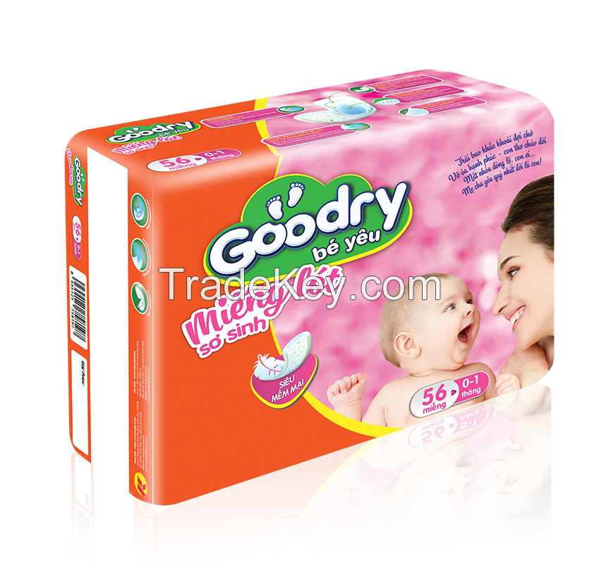 High Quality Baby Diaper Newborn Diape Goodry brand from Ky Vy Corporation, Vietnam
