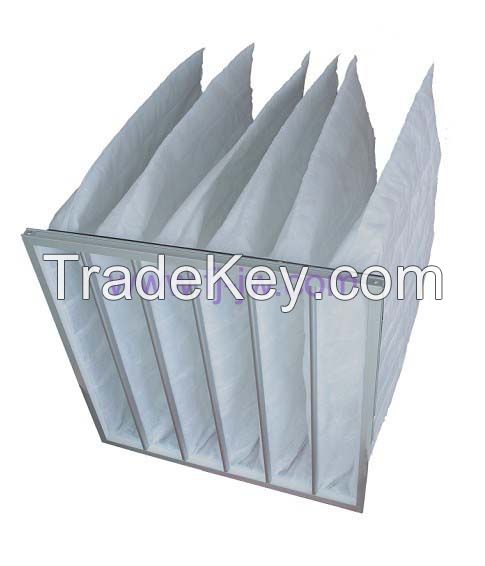 HVAC Air filter, Nonwoven Pocket Filter Bag, Synthetic Bag Air Filter