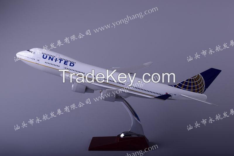 B747-400 resin plane model United