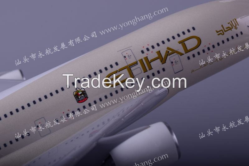 A380 resin plane model Etihad