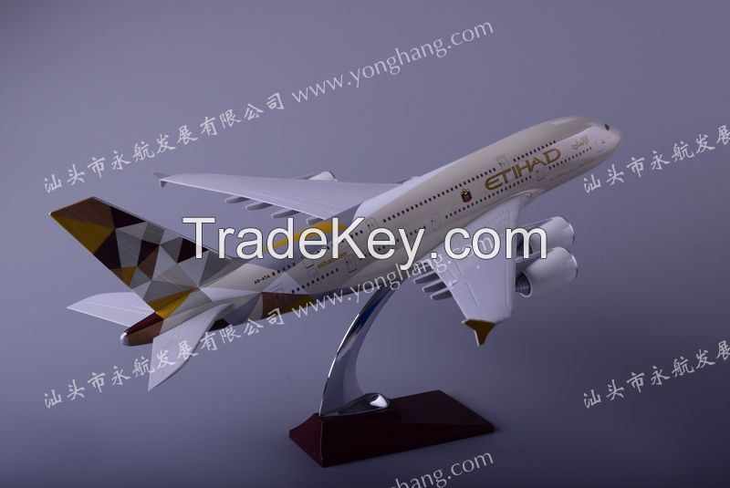 A380 resin plane model Etihad