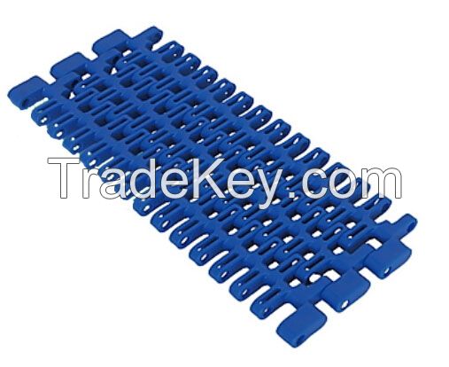 Flush grid plastic conveyor belt