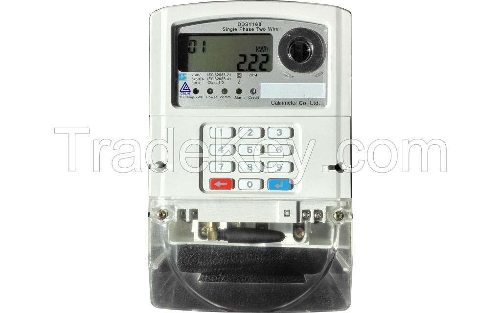 Single Phase Keypad Prepaid Energy meter with plug in GPRS module