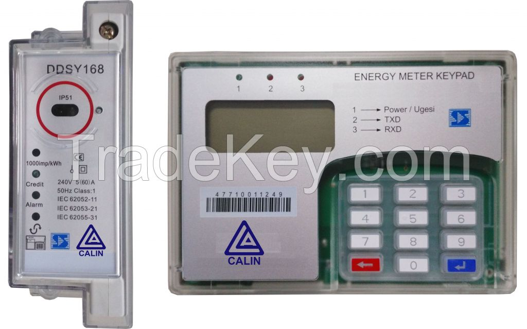 DIN Rail STS Keypad Prepaid Energy meter with CIU/UIU