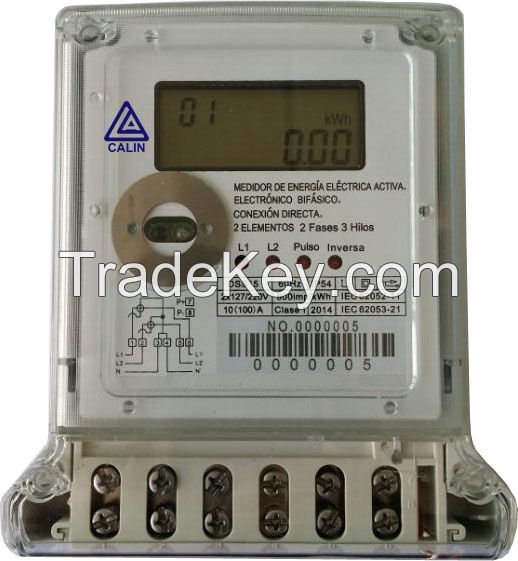 Two Phase Three wire energy meter for South America