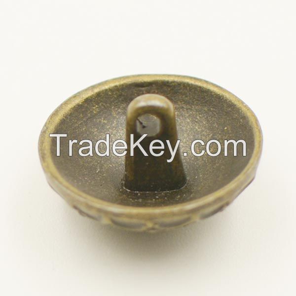 Dome metal zinc alloy stitch button for garment 