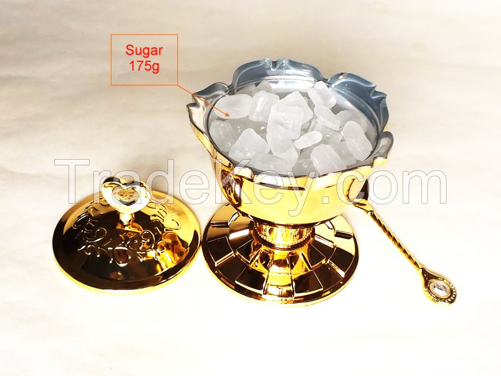 Arab high-grade fine gold goblet cherry Sugar Bowl