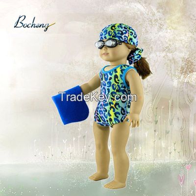 Bocheng doll clothes manufacturer 18 inch swimming doll clothes