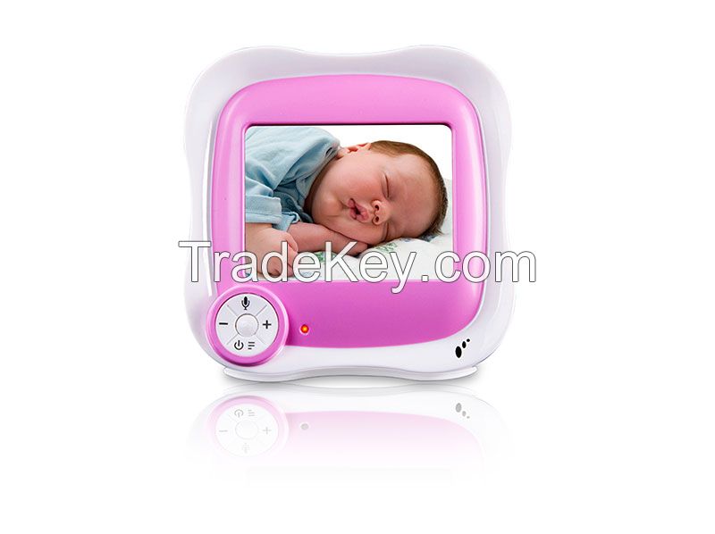 Two-way Audio Digital Wireless Baby 2.4GHZ Monitor With 3.5" Color LCD Screen