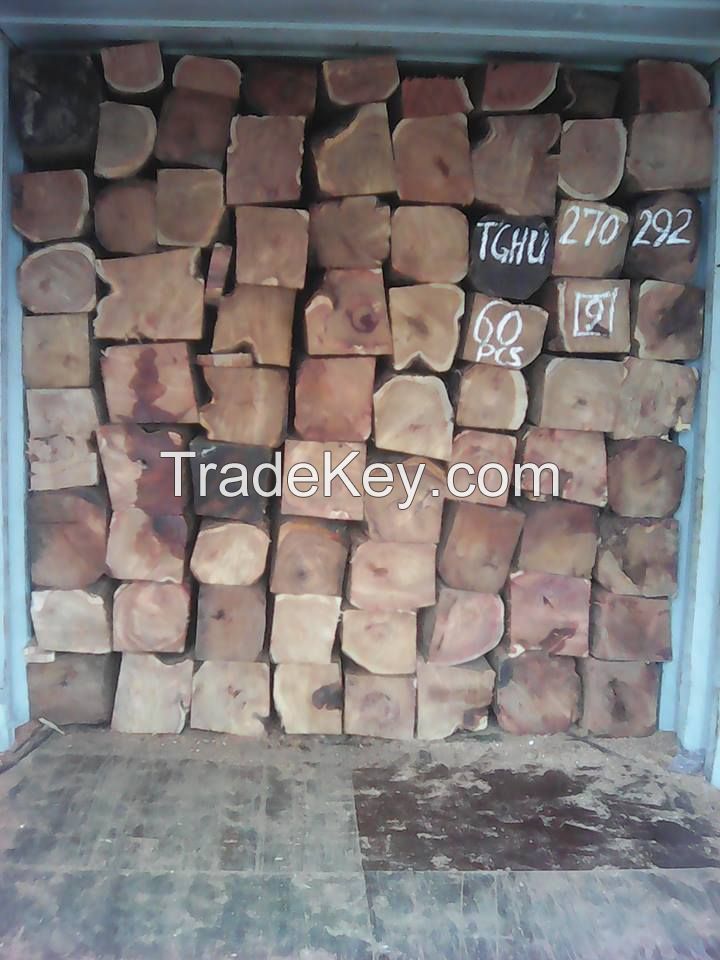 High Quality Tali Wood Square Logs from Ghana