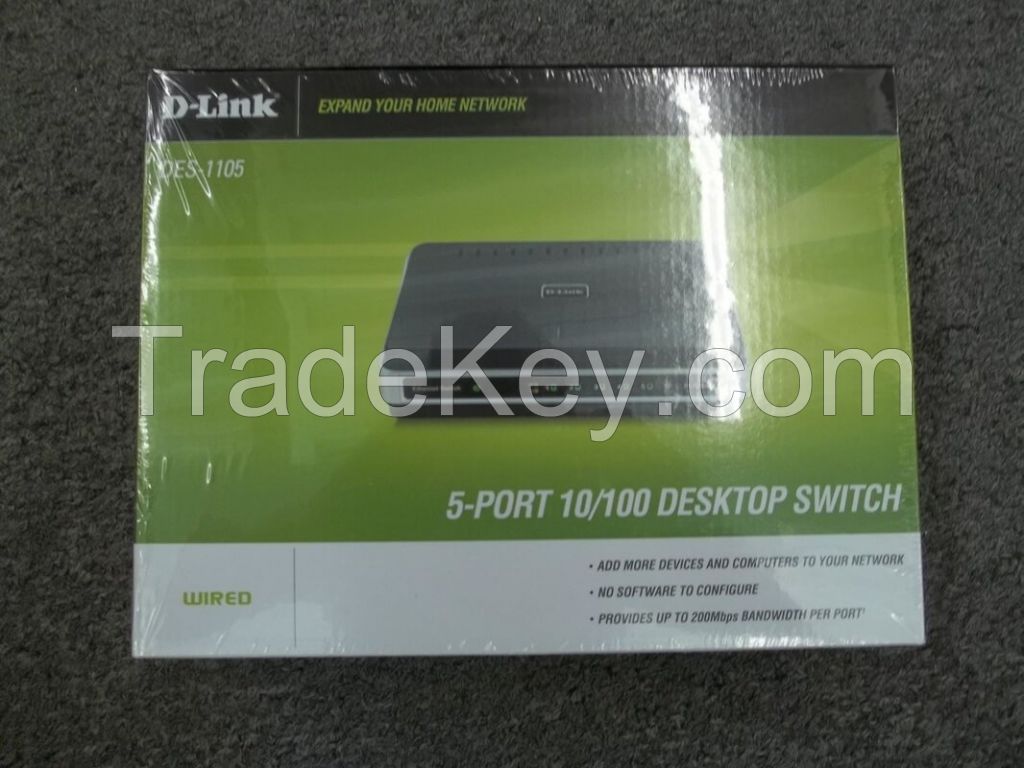 D-LINK 5-PORT 10/100 ETHERNET SWITCH - 20, 000 UNITS AVAILABLE