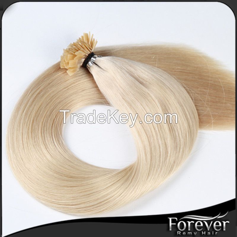 Forever best quality hair extensions nail tip hair  18in 0.8g/s colors in stock