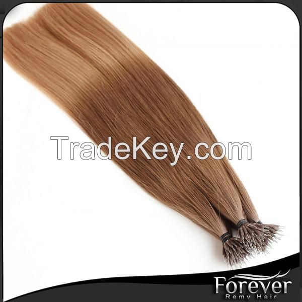 Forever factory real remy hair 18inch nano ring hair extensions    