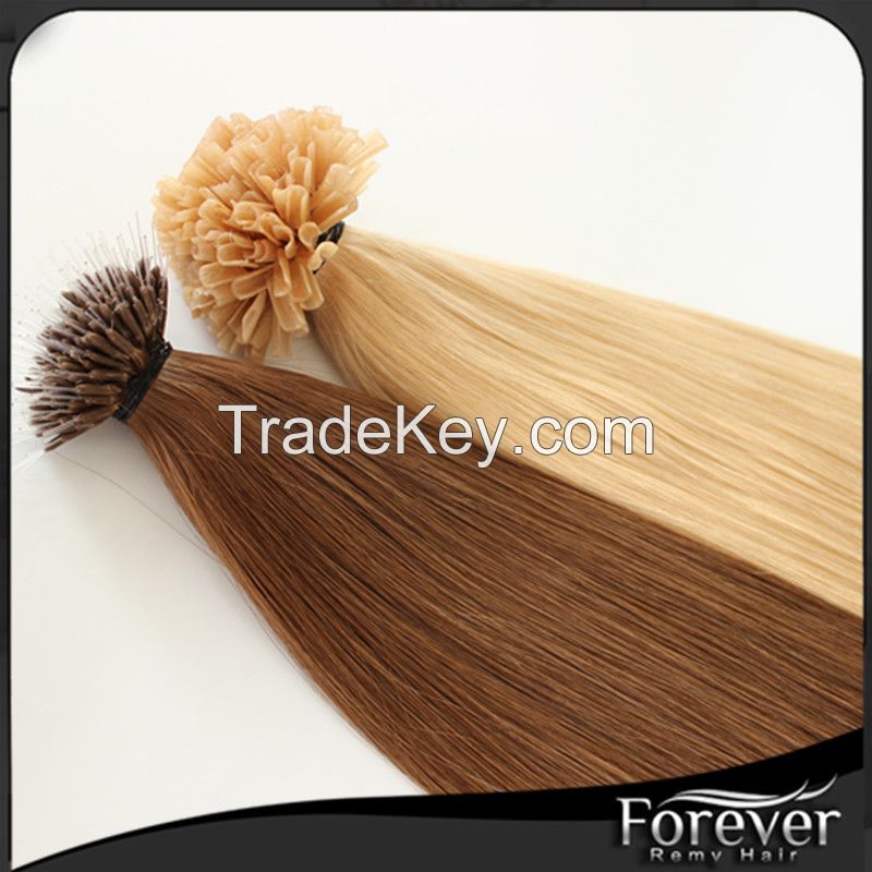 Forever best quality hair extensions nail tip hair  18in 0.8g/s colors in stock