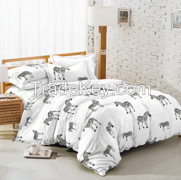 Personalized microfiber  bedding  set with printing ,100% polyeseter ,90gsm