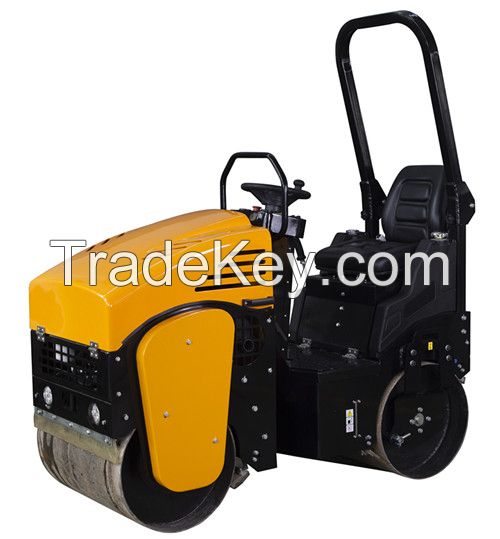 huasheng ride-on double drums small road roller 