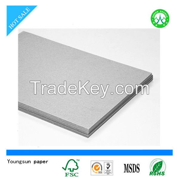 grey board paper grey paperboard/grey cardboard for gift packaging box&bag etc