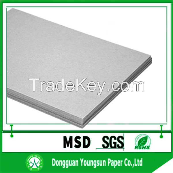 High stiffness grey chipboard and grey cardboard & grey paperboard