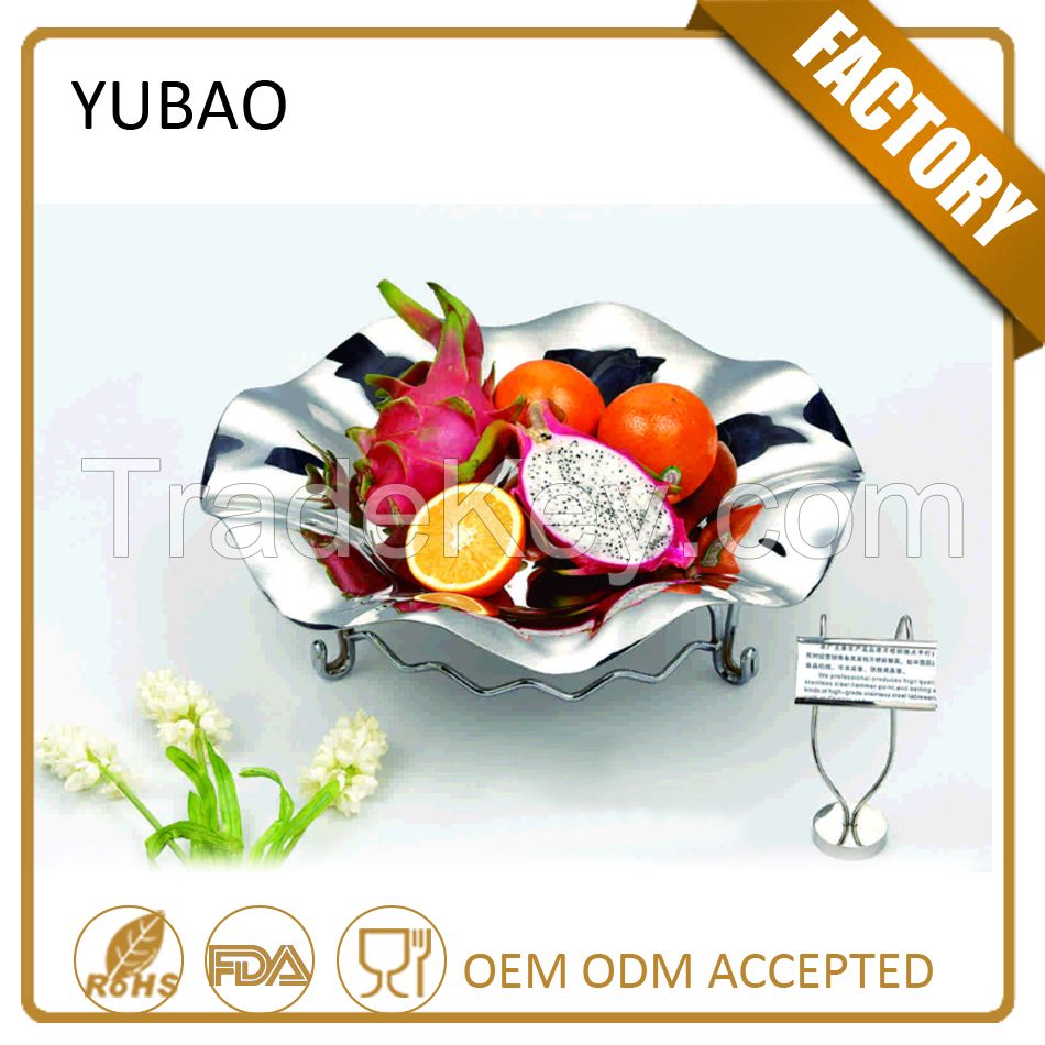 Polygonal Gold Hammered Stainless Steel Hot Food Warmer Buffet Server