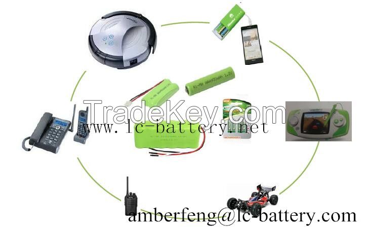 AA/AAA Rechargeable NiMH Battery 1.2V and Battery Pack