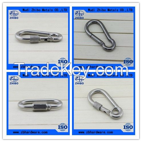 DIN5299 snap hook/Carabiner/Safety buckle with screw , stainless steel