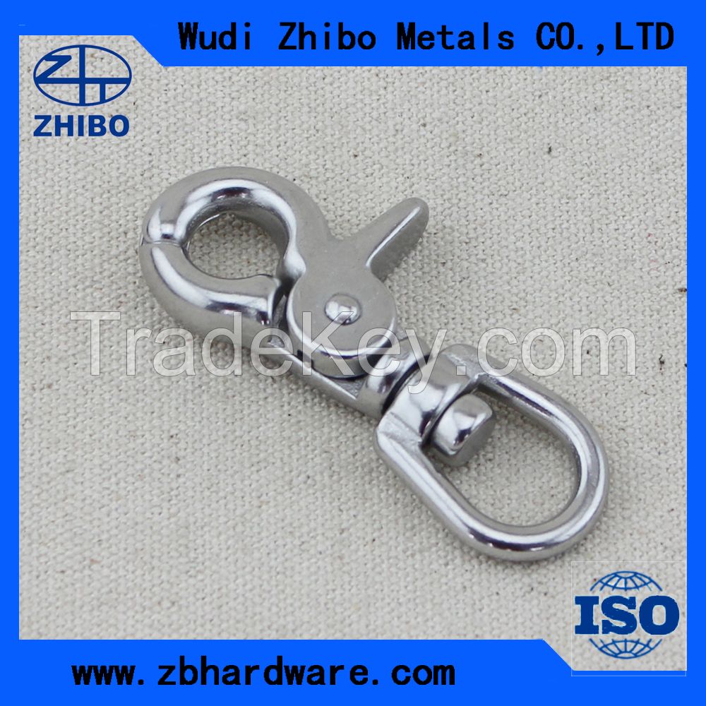 Reliable china factory steel casting large eye sling crane hook with l
