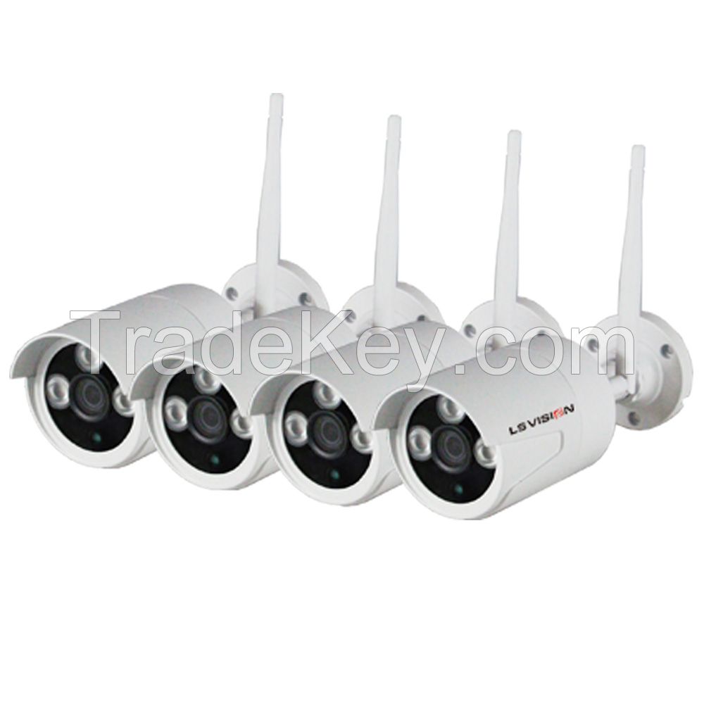 Ls Vision Ls Vision 2015 POE 2mp Security Cam 2.4ghz Wireless Camera 4ch Wifi Nvr Kit (LS-WN9104)