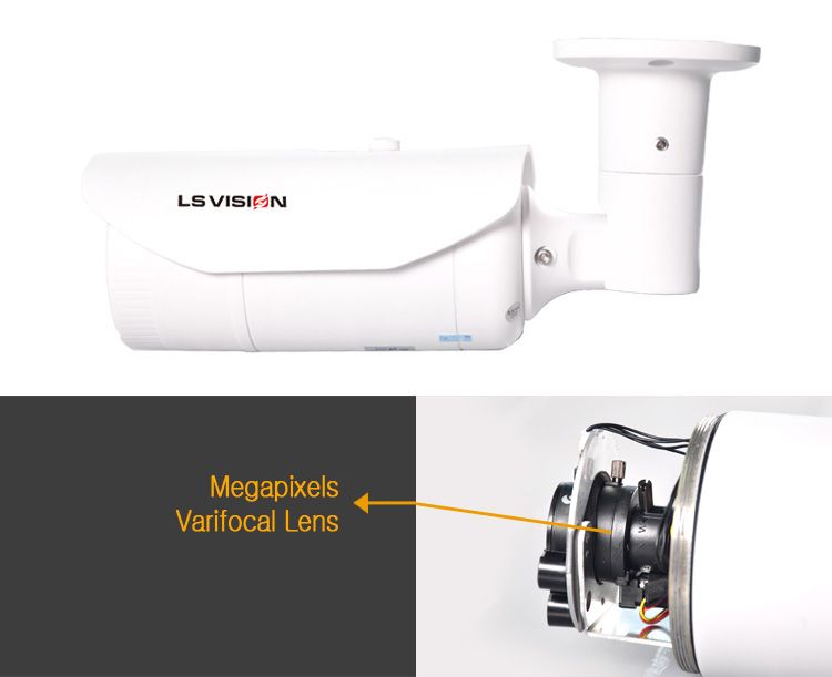 LS VISION 4mp motorized lens ip bullet camera