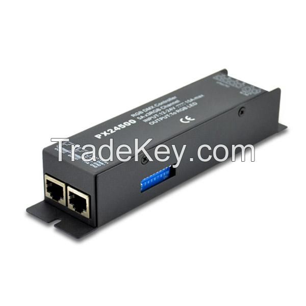 12-24VDC 180-360W RJ45 constant voltage dmx decoder PX24500