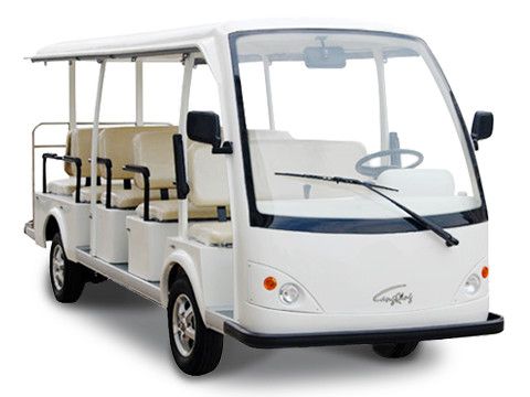 14 Seats 5kw 38km/h Electric Shuttle Bus Tourist Car