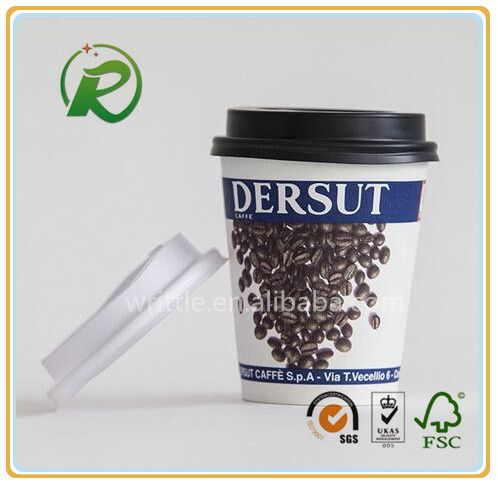 China supplier disposable paper cups for hot drinking with custom logo printing and lids