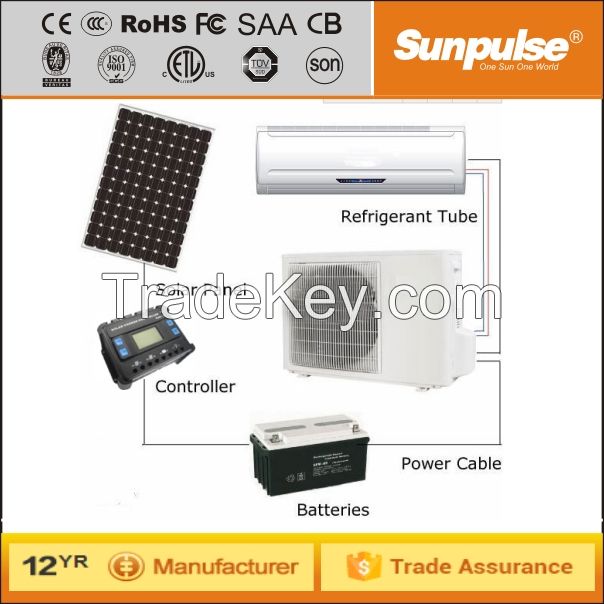 2015 hot saled 48VDC 24000BTU 100% solar air conditioner (CE,RoHS,CB,SASO Certified)