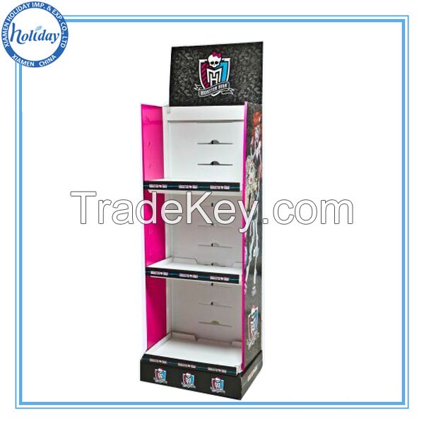Eco-friendly corrugated display shelf for promoting