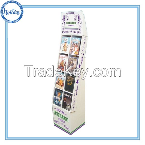 POP flooring cardboard paper display book stand