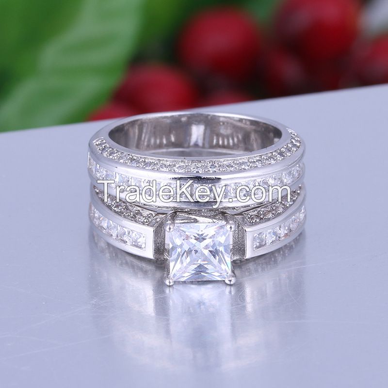 925 Silver Sterling Wedding Ring Set for Women